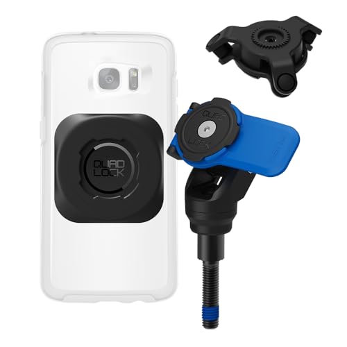 Quad Lock Handlebar Clamp Bolt Motorcycle Phone Mount Kit with Vibration Dampener and MAG Universal Adaptor