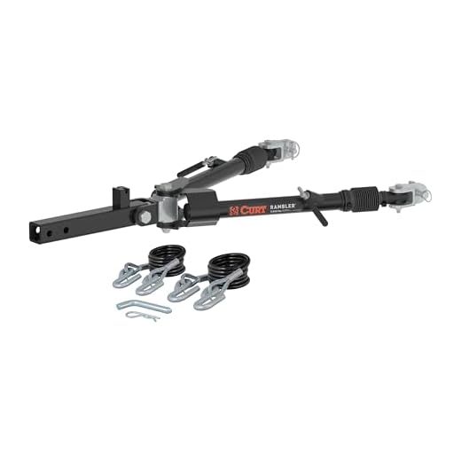 CURT 70001 Rambler Steel RV Tow Bar, 7,500 Pounds, 2-Inch Shank