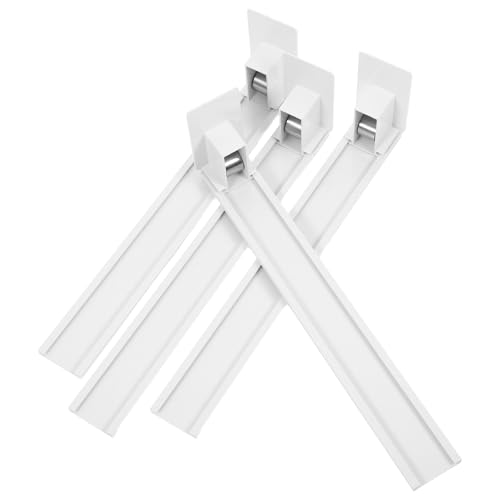 JECOMPRIS Dispensador Automático de Latas para Estantes de 300-310 Mm, 4 Unidades Blancas Riel Integrado, Empujador Automático para Organización y Exhibición en Supermercados y Tiendas