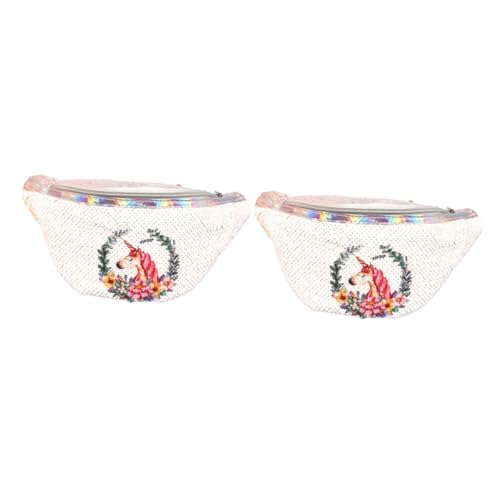 2pezzi Borsetta Unicorno Paillettes Fashion Zaino Vita Per Ragazzo Ragazza Design e Pratico Per Attività Quotidiane