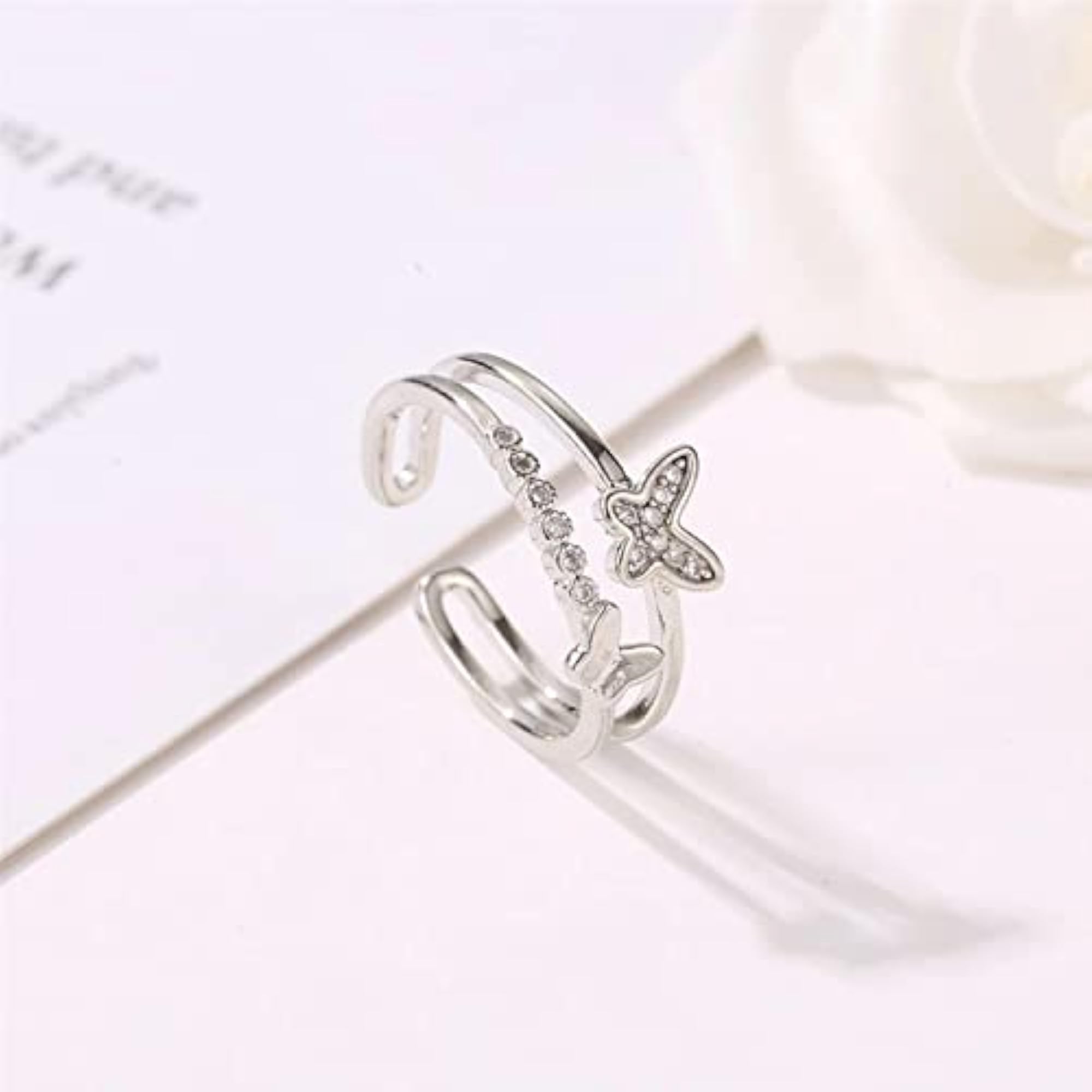Women's Love Collection American Diamond Crystal Studded Ring