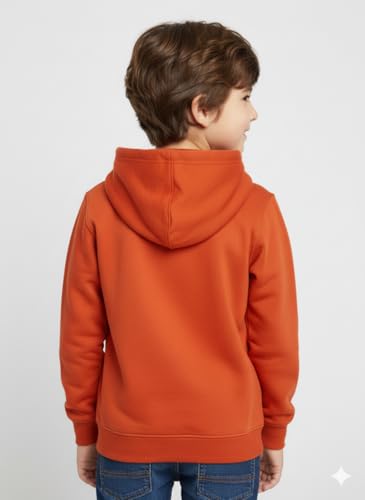 Image of Mack Jonney Boys' inchAwesome inch Printed Fleece Hoodie - Warm Winter Sweatshirt with Kangaroo Pocket -M5452