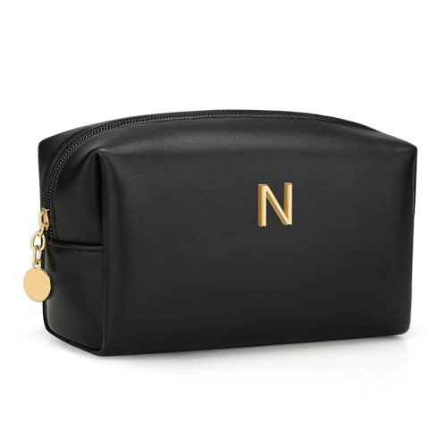 CLOUDWINGS Gifts for Women Bridesmaid Gifts Initial Makeup Bag