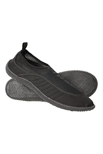 Mountain Warehouse Bermuda Men’s Aqua Shoe - Easy Slip On Water Shoes, Lightweight Wet Shoes, Neoprene, Mesh Panel Swim Shoes - Protection for Underwater Summer Walks, Black, 11 UK