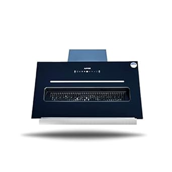 Alstorm ThunderStorm 90 cm 2200 m/hr Filterless, Auto-Clean with Motion Sensor and and Dual Motor Kitchen Chimney (Black, Hydraulic Chimney)