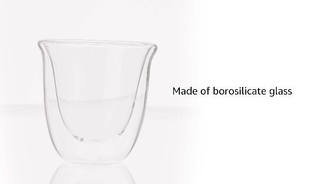 DeLonghi 3oz Espresso Double Wall Thermal Glasses, Set of 2