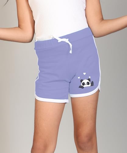 Image of KYDA KIDS Girls 100% Pure Cotton Printed Shorts | Regular Fit Soft Breathable Summer Wear | Multicolor Kids Shorts (Pack of 3)