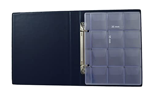 Collector Coin Scrapbook for 120 Different Coin Sizes for 2 Euro Coins and Other Medium Size - with Pages - Blue Coin Album - Image 4