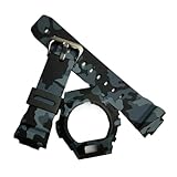 [けいえい] GW-6900A G-6900B GLX-6900GB GLS-6900 対応シリコンカバー 樹脂ケース + ストラップ DW6900 対応 DIY アクセサリー スクリーンプロテクター(CamouflageHU-B)