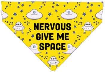 Nervous Dog Bandana, Slide on Collar,GIve me Space for Reactive dogs, M