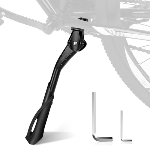 HEROUT 自転車 キックスタンド クロスバイク スタンド 片足 高さ調整可能 24-29インチ 700C対応 汎用 アルミ合金製 取付簡単 ロードバイク マウンテンバイク MTB 電動自転車 六角レンチ付き JC-001
