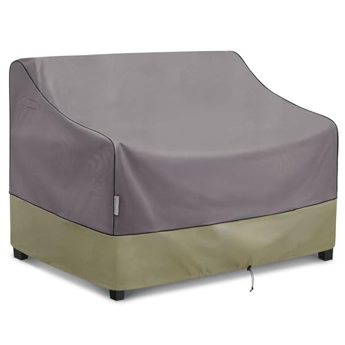 KylinLucky Patio Loveseat Cover 52W x 32D x 34H inches,2-Seater Outdoor Furniture Sofa Covers Waterproof Grey