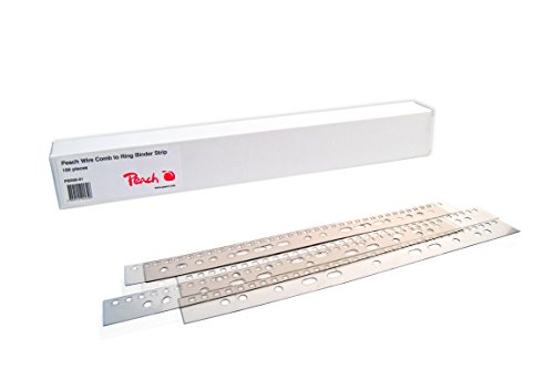 Peach Abheftstreifen für Drahtbinderücken A4-31 Stanzlöcher - 3:1 Teilung - 100 Stück - transparent - PB500-01
