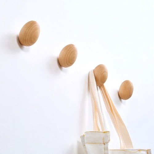 Crochets muraux en bois œuf support rallonges câbles électriques - 3