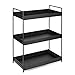Kleine 3 Ebenen Arbeitsplatte Bad Regale Ablagen Badezimmerablagen Metall, Zimmer Küchen Deko Wohnzimmer Schlafzimmer Organizer und Aufbewahrung Standregale Geschenke, Schwarz