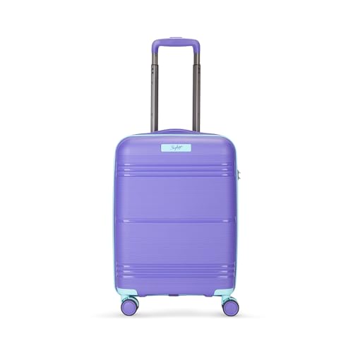 Image of Skybags Cabin Paratrip Hard Luggage (55 cm) | Polypropylene Luggage Trolley with 8 Spinner Wheels| Purple Oppulence | Unisex