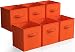 Sorbus Foldable Storage Cube Basket Bin (6 Pack, Orange)