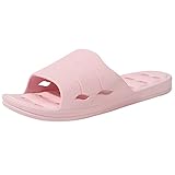 FINLEOO Shower Sandal Slippers with Drainage Holes Quick Drying Bathroom Slippers Gym Slippers Soft Sole Open Toe House Slippers for Men and Women,14pink,40.41