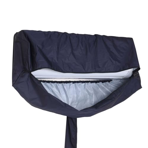 Image of Waterproof Split AC Indoor Cleaning Bag | AC Service Cover for Coil Washing, Filter Cleaning and Maintenance | Split Air Conditioner Inner Unit Wash Cover with Drain Pipe (Navy Blue, 54 Inch)