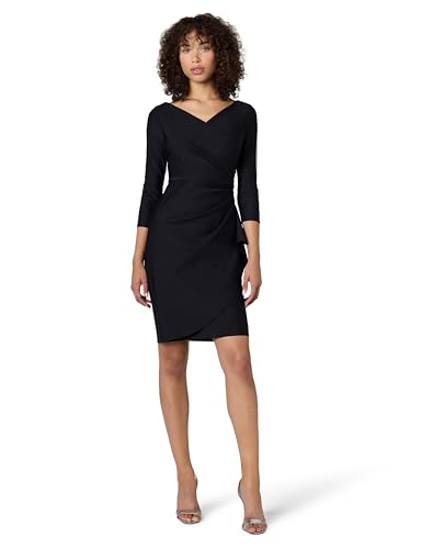 Image of Alex Evenings Women's Slimming Short Sheath 3 /4 Sleeve Cocktail Dress, Wedding Guest