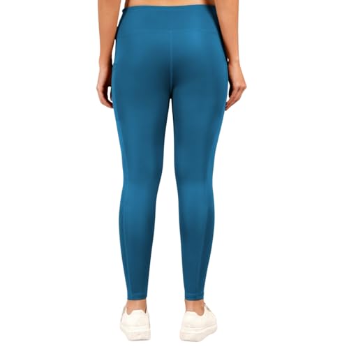Image of NINQ high Waist Women Gym Compression Pants for Workout with Pocket, Yoga & Exercise, Active Wear Legging Sports Tights Trousers with Comfortable Fit for Running, Jogging & Training