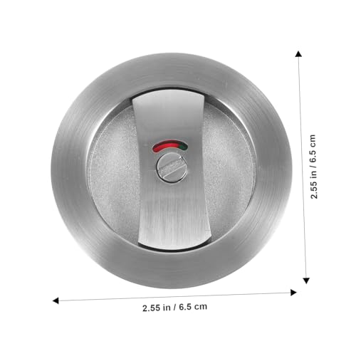 Cerradura de puerta corrediza Angoily de privacidad, resistente, acabado níquel satinado, diseño único para seguridad mejorada miniatura 5