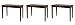 Winsome Wood 94844 Rochester Occasional Table, Antique Walnut (Pack of 3)