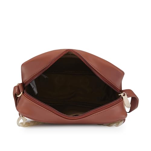 Image of Caprese Perline Sling Bag, Tan-Medium | Self Designed Handbag for Women | Adjustable Strap & Spacious Interiors | Perfect Ladies Purse for Carrying Everyday Essentials & Travel