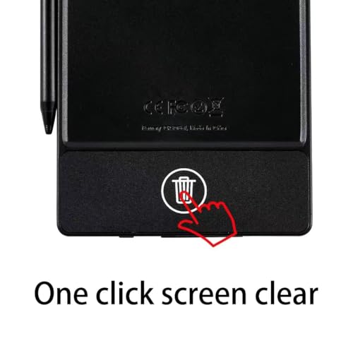 Image of LCD Writing Tablet 6.5in 0.4mm Fine Tip Magnetic Erase with Hanging Pen | Fine-tip writing surface with magnetic erase design and hanging stylus