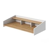 Vicco sopralzo a scaffale Viktor, Rovere artigianale/Bianco, 127.2 x 30 cm