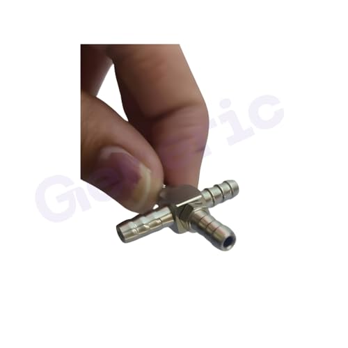 Image of Dental Chair Parts 4mm 4-Way Joint (Pack of 3) | Brass Connector for Dental Unit Water Pipe | Durable & Lightweight