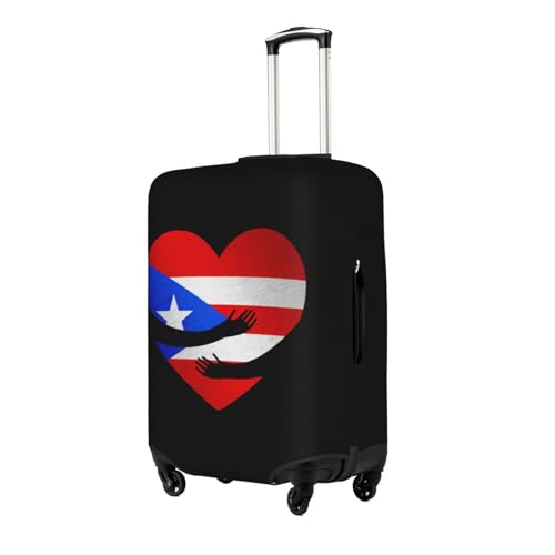 Travel Luggage Cover Puerto Rico Flag Heart Fashion Washable Baggage Suitcase Protector Fit For Luggage X-Large2