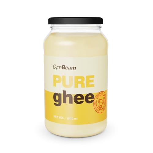 GymBeam Pure Ghee - Mantequilla clarificada, sin lactosa, sabor a mantequilla pronunciado, 1000 ml