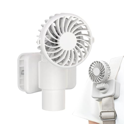 Ventilador portátil de clip, ventilador de mano con abrazadera para paraguas recargable, para viajes, camping, 3 velocidades de viento, carga USB, electrónica para el hogar, tienda de campaña