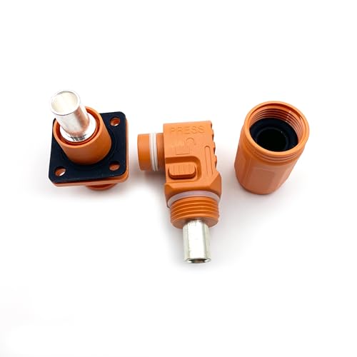 Conector para batería 120A 25mm² naranja ángulo recto miniatura 3