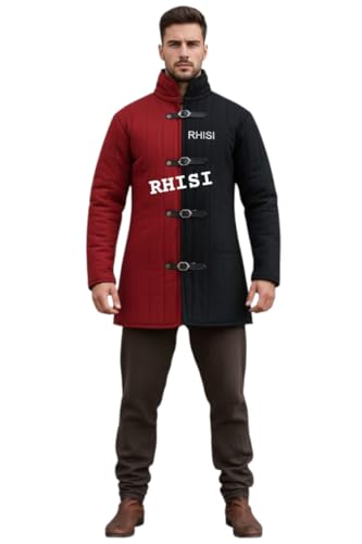 RHISI Brand Medieval Era Cotton Padded Dual Color Gambeson Padded Clothing Wear Adult Size Wear Box Packing New (large 50x32x24 in)