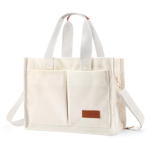 Image of Tote Bag Handbag Women's Shoulder Bag messenger bag handbag for Women Corduroy Hobo Bag Fashion Crossbody Bag with pocket,Beige