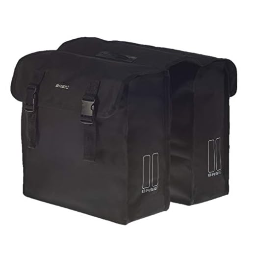 Basil - Mara XL, dubbele tas, kleur: zwart