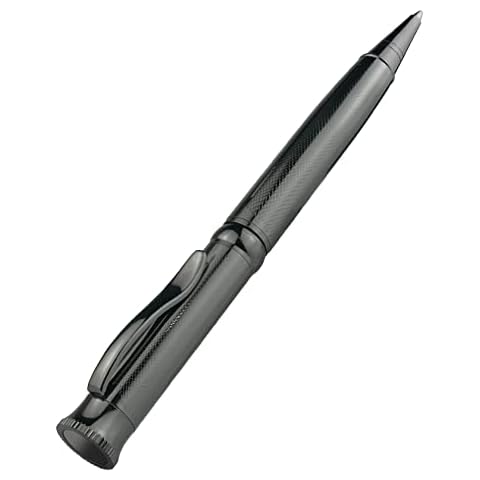 STONEGO Metal Ball Pen, Stripes Ballpoint Pens Retractable Rotate Metal Rollerball Pens Cool Pen and Classy Gift for Men Women, School, Office, Business, Medium Point 1.0 Mm (Pewter) Cover