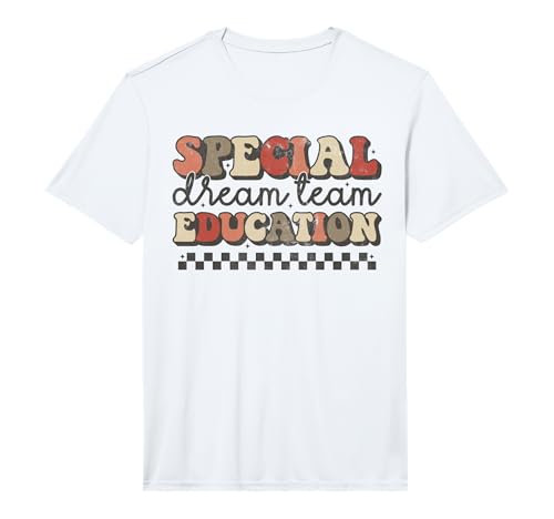 Mens Groovy Special Education Squad Retro Dream Team SPED Teacher Performance T-Shirt