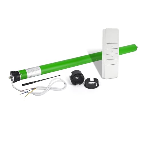 DM45R-50N/12 Roller Shutter Motor for Motorised Roller Shutters, Retractable Awnings, 230V Wired Roller Shutter Motor, Built-in Receiver and Mechanical Limit