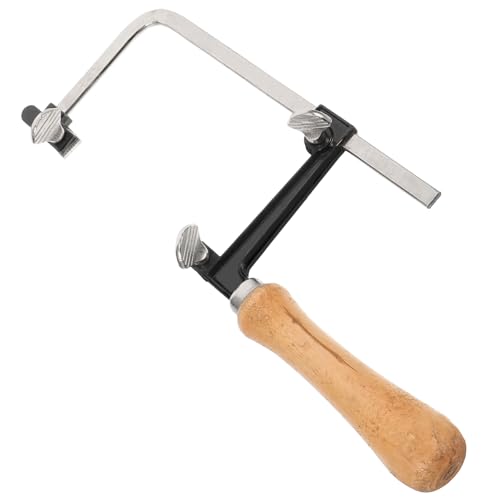 SHINEOFI Seghetto Mano Per Gioielli Con Manico in Legno Telaio u Per Lavori Di Oreficeria Taglio Preciso e Antintasamento Per Falegnameria Modelli Te e Incisioni Microscópiche