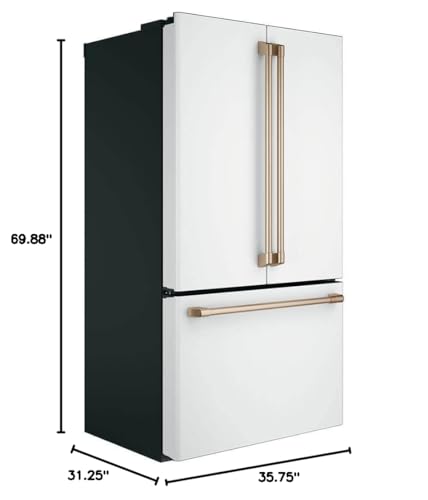 Cafe CWE23SP4MW2 23.1 cu. ft. Smart French Door Refrigerator in Matte White, Counter Depth and Fingerprint Resistant on Fridge.com