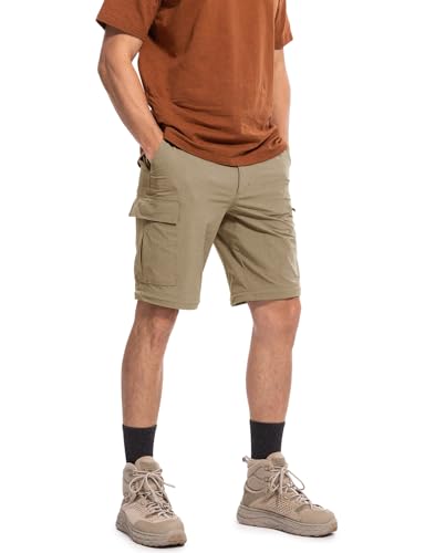 Moosehill Men's-Hiking-Pants Convertible Quick-Dry Water-Resistant Lightweight Zip-Off Outdoor with 5 Deep Pockets3