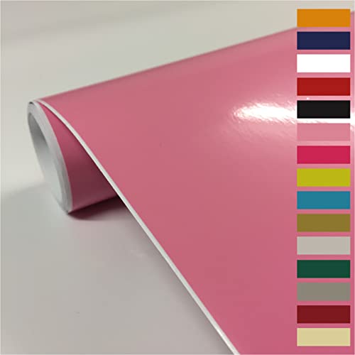 vgoltd Furniture Stickers Gloss Self Adhesive Vinyl Wrap Sticky Contact Paper Roll for Kitchen Countertop Cupboard Cabinets Wardrobe & Tabletops (Baby Pink, 30 x 100 cm)