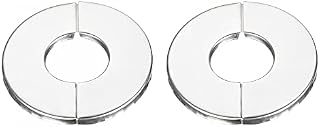 sourcing map Wall Split Flange, 201 Stainless Steel Round Escutcheon Plate for 23mm Diameter Pipe 2Pcs