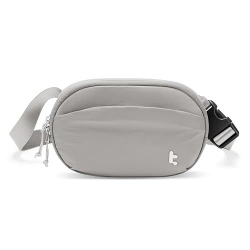 Image of tomtoc Belt Bag with RFID Blocking, Cross Body Fanny Pack for Women Men, Sling Waist Bags with Adjustable Strap for Travel Walk, Gray, 1.5L
