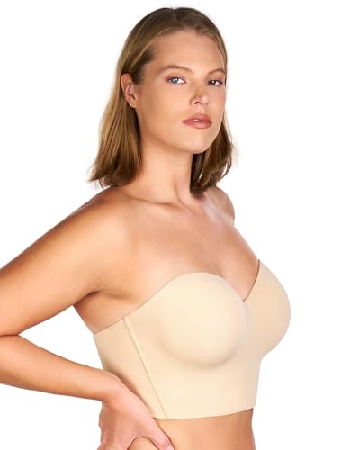 HSIA Longline Strapless Bra for Women, Anti-Slip Support Corset for Large Bust Convertible Bustier Bandeau for Big Breasts3