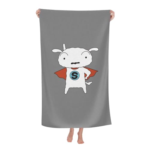 バスタオル 人気 クレヨンしんちゃん シロ (1) アニメプリント 速乾 スイミングプール ソフト マット 肌触り 抗菌防臭 ビーチ ルーム 家庭用 ライ 超吸収性ト 洗顔