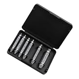 Toddmomy 6 Stück Teiliges Schraubenausdreher Set Profi mit Doppelseitigen Spiralbohrern Beschädigte Schrauben und Bolzen Entferner Selbstzentrierende Spitzen Kompatibel mit